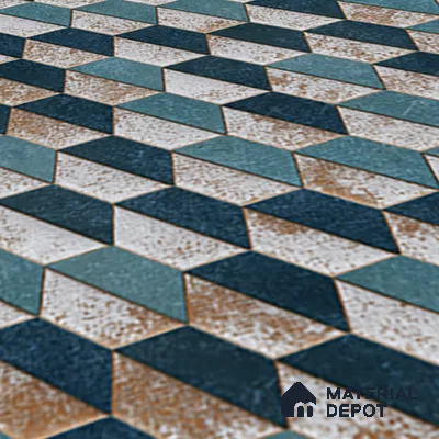 Geometric Wall & Floor Tile TL 07237 Alpi 4001 Granula 1 ft x 1 ft Ceramic Matte Finish - 9 mm  | 2 mm Spacer is Mandatory | Please Expect a Slight Variation of Pattern (Sample)